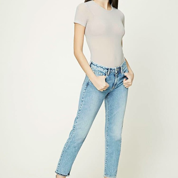 Forever 21 light grey mesh bodysuit NWT S - Picture 2 of 4